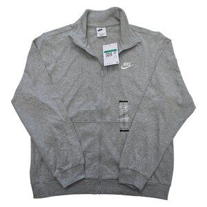 Nike Sportswear Club Big Kids' Full-Zip Knit Jacket - Gray (X-Large)